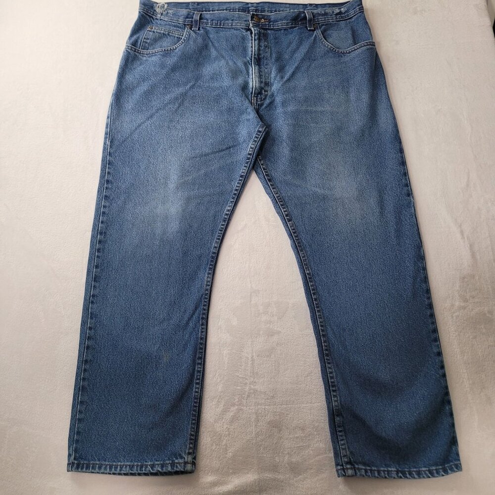 Key Men's Straight Leg  Blue Denim Jeans Size 44X30